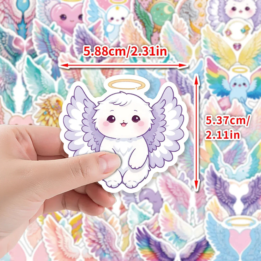 Angel Wings Cartoon Stickers PVC Waterproof Skateboard Notebook Graffiti Toy (ONLINE ORDER ONLY)