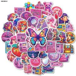 Pink Crown Jewel Stickers for DIY Motorcycle, Laptop, Skateboard, Phone (Online Order Only)