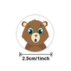 500pcs Round Cartoon Toys Animal stickers for kids Teacher Reward Encourage Sticker Office Stationery for children 1inch (ONLINE ORDER ONLY)