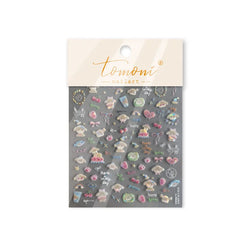 Small Animals Meeting Dog Cat Kitten Bowknot Cherry Butterfly Wreath Paw Star Hat Self Adhesive Nail Art Stickers Manicure Decal (ONLINE ORDER ONLY)