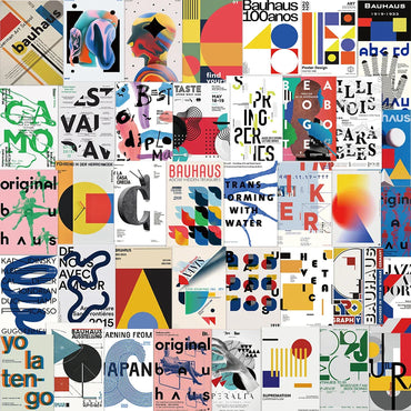 10/20/40PCS Bauhaus Art Sticker Packs (ONLINE ORDER ONLY)