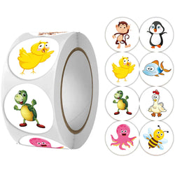 500pcs/roll Kids Stationery Stickers Birthday Party Back ground Fruits Balloon Happy Banner Refrigerator Vegetable Stickers Toys (ONLINE ORDER ONLY)