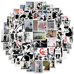 Banksy Graffiti Cartoon Stickers Waterproof DIY Notebook Luggage Suitcase Toy (Online Order Only)