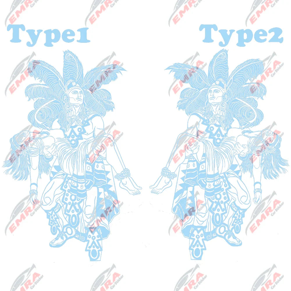 Aztec Man Women Stickers For Car Stickers External Accessories Hood Decoration Die Cutting Waterproof Prevent PVC Vinyl Decal (ONLINE ORDER ONLY)