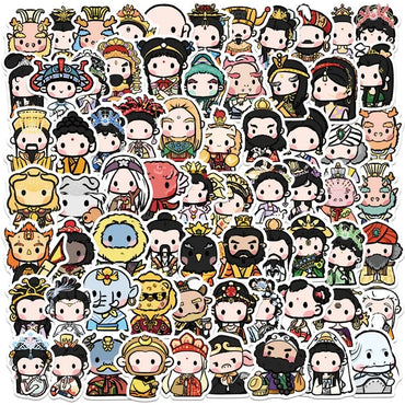 70pcs Journey To The West Stickers for Suitcase, Water Cup, Phone, Laptop, Scooter, Refrigerator (Online Order Only)