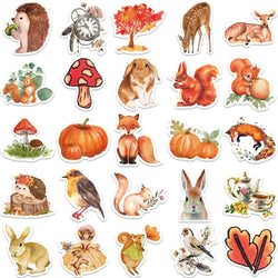 10/50Pcs Autumn Forest Scenery Paper Sticker Diy Diary Album Decoration Stickers Scrapbooking Planner Label Scrapbook Sticker (ONLINE ORDER ONLY)