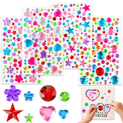 3D Gem Acrylic Crystal Stickers DIY Self-Adhesive Rhinestones for Kids Crafts (Online Order Only)