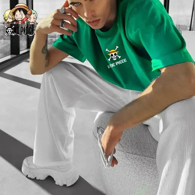 One Piece Graphic T-Shirt: Luffy & Zoro Oversized Streetwear (ONLINE ORDER ONLY)