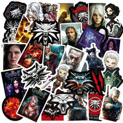 50pcs Witcher Game Stickers for Luggage, Water Bottles, Phones, Laptops, Scooters, Refrigerators (Online Order Only)