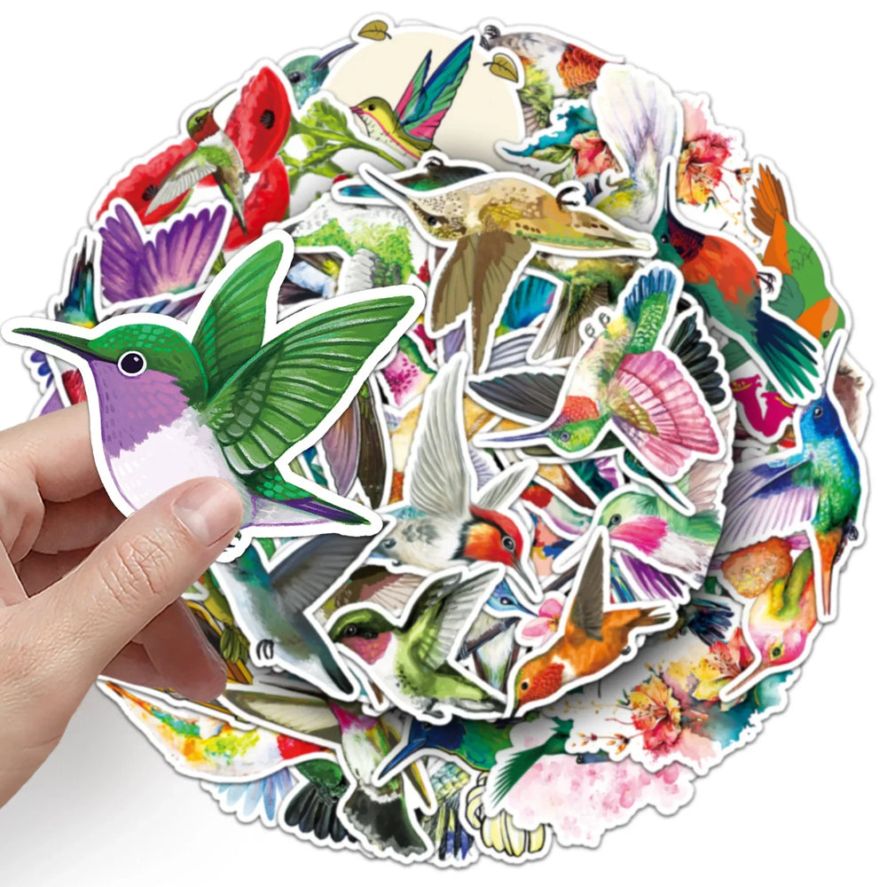 Hummingbird Cartoon Stickers 10/30/50PCS for Luggage Laptop Car Bike Skateboard Decals (ONLINE ORDER ONLY)