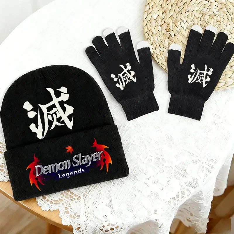 Demon Slayer Hat Gloves Set: Tanjiro Winter Knit Kit (ONLINE ORDER ONLY)