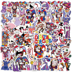 56pcs Cartoon Digital Circus Series Graffiti Stickers Suitable for Laptop Helmet Desktop Decoration DIY Sticker Toys (ONLINE ORDER ONLY)