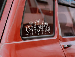 Wildflower Car Stickers Decoration Bumper laptop Sticker Rear Window Fashion Stickers Plant Lover Creative Sport PVC Vinyl Decal (ONLINE ORDER ONLY)