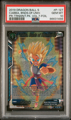 2019 DRAGON BALL SUPER CABBA, BNDS.OF.UNIV. #P-127 - PSA 10 (Online Order Only)