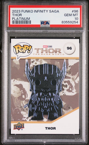 2023 UPPER DECK FUNKO POP MARVEL  THOR PLATINUM #96  PSA 10 (Online Order Only)