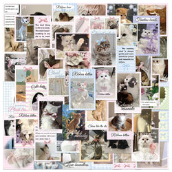 50PCS Kawaii Pink Cat Stickers Waterproof for Car, Laptop, Kids Toy (ONLINE ORDER ONLY)
