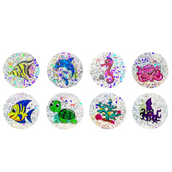 100-500pcs Rainbow Laser Sticker Marine Animals Stickers Cute School Office Stationery Supplies Gift Decoration Label (ONLINE ORDER ONLY)