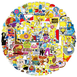 10/30/50/100pcs Funny Cartoon Simpsons Anime Stickers Decoration Laptop Suitcase Phone Car Cool Waterproof Sticker for Kids Toys (ONLINE ORDER ONLY)