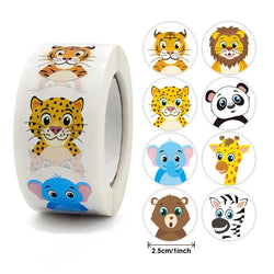500pcs Round Cartoon Toys Animal stickers for kids Teacher Reward Encourage Sticker Office Stationery for children 1inch (ONLINE ORDER ONLY)