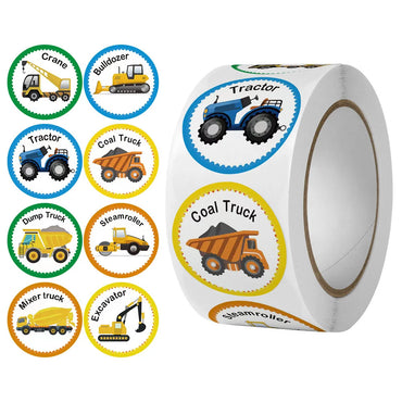 100/500pc Kids Sticker Train Bus Sticker Cute Transportation Cars Encouragement Student Children Reward Label Stationery Sticker (ONLINE ORDER ONLY)