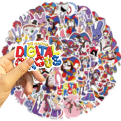 56pcs Cartoon Digital Circus Series Graffiti Stickers Suitable for Laptop Helmet Desktop Decoration DIY Sticker Toys (ONLINE ORDER ONLY)