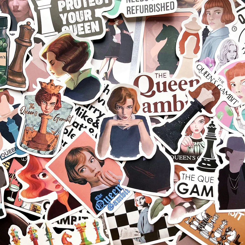 Queen's Chess Stickers 10/50pcs Kawaii Kids Diary Phone Guitar Decoration (ONLINE ORDER ONLY)