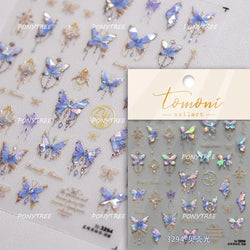 Colorful Geometric Gem Wing Love Heart Bowknot Moon Star Figure Totem Line Retro Self Adhesive Nail Art Stickers Manicure Decals (ONLINE ORDER ONLY)