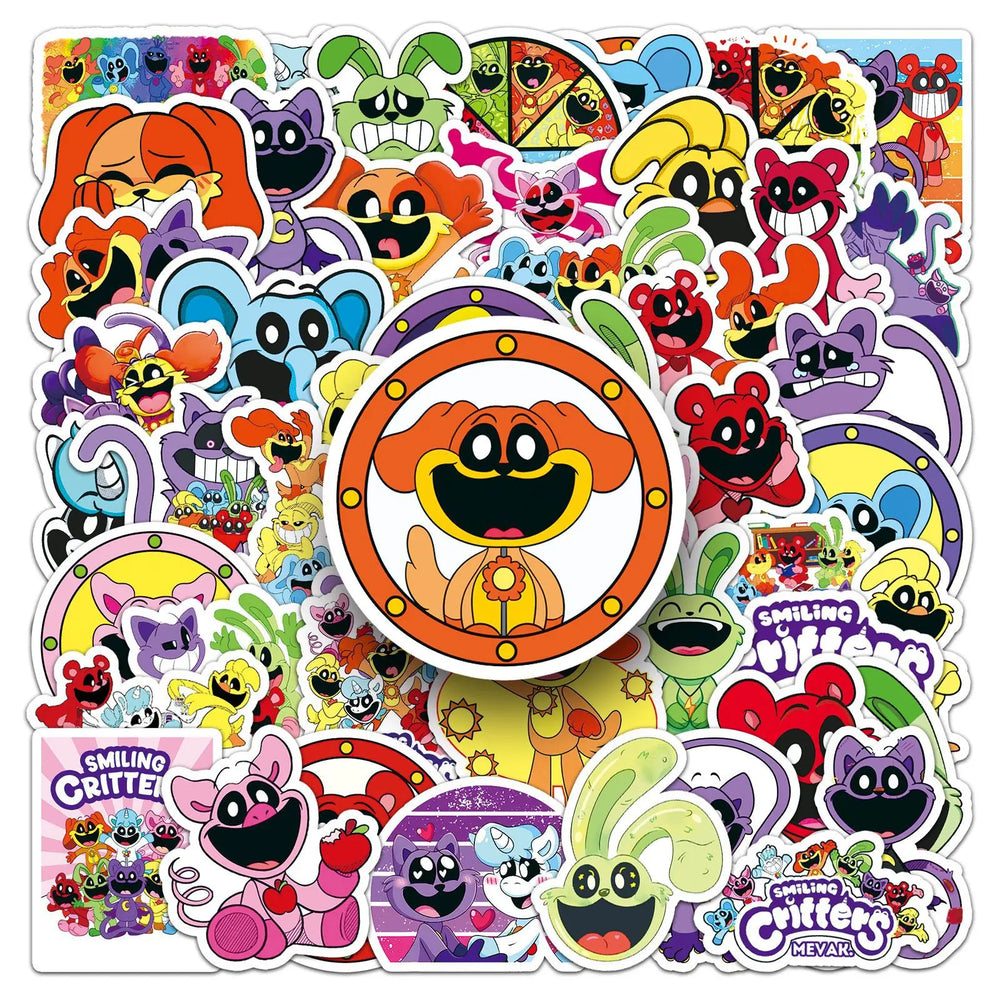 Smiling Critters Horror Game Stickers for Phone Laptop Luggage Skateboard Decals (ONLINE ORDER ONLY)