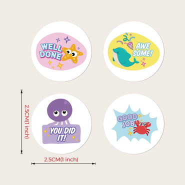 100-500pcs Cartoon Animal Reward Sticker Label Thank You Cute Sticker DIY Gift Sealing Label Decoration Stationery Sticker (ONLINE ORDER ONLY)