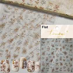 Butterfly Rose Laser Jelly Hot Stamping Lace Letter Flower Love Heart Bowknot 5D Self Adhesive Nail Art Stickers Manicure Decals (ONLINE ORDER ONLY)