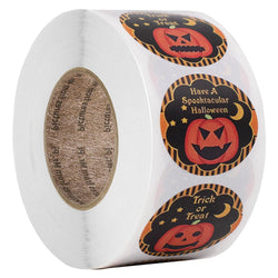 100-500pcs Halloween Pumpkin Bat Sealing Sticker 1inch Happy Halloween Sticker For Kids Party Baking Accessories Tools DIY (Online Order Only)