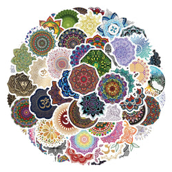 Mandala Flower Graffiti Stickers for Suitcase, Skateboard, Laptop, Luggage, Phone - 10/30/60Pcs (ONLINE ORDER ONLY)
