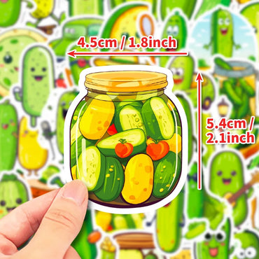 10/50PCS Funny Cartoon Pickle Cucumbers Graffiti Stickers Decals Kids Toy Laptop Scrapbook Phone Suitcase Decoration Sticker (ONLINE ORDER ONLY)