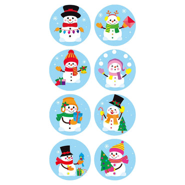 100-500pcs Snowman Merry Christmas Stickers Seal Labels For Gift Card Box Package Thank You Label Sealing Stickers Stationery (ONLINE ORDER ONLY)