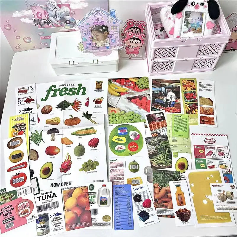 Korean Ins Adorable Pack Stickers Diary Handbook Decorative Aesthetic Craft Art Supplies Material Kawaii Stationery Sticker Gift (ONLINE ORDER ONLY)