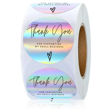 100-500PCS New Thank You Stickers for Business Packaging Stickers Rolling Sticker Roll Merci Small Home Made Lables TZ007-A (ONLINE ORDER ONLY)