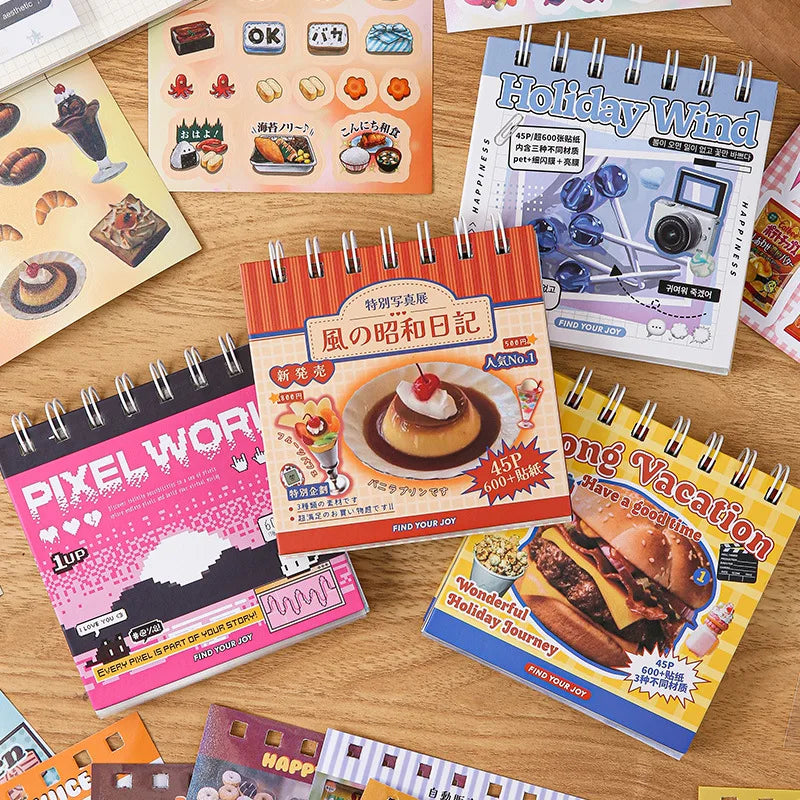 45 Sheets 4 Various Styles of Sticker Books Cute Cut Film Sticker Journal Handbook Scrapbooking Kawaii Decoration Sticker Gift (ONLINE ORDER ONLY)
