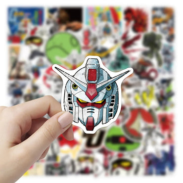 GUNDAM Anime Stickers 10/30/50pcs Waterproof for Laptop, Skateboard, Motorcycle, Phone, Luggage, Bike, Guitar, Car (Online Order Only)
