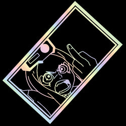 Japanese Anime Car Sticker Window Decoration Stickers The Boy Middle Finger Laptop Computer Auto Parts Vinyl Decals (ONLINE ORDER ONLY)