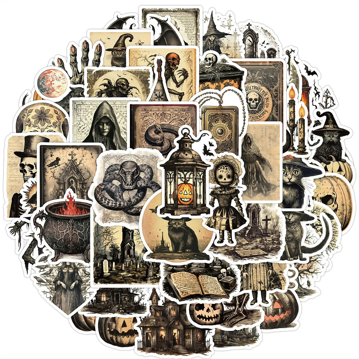 Horror Halloween Skull Stickers PVC Waterproof Skateboard Notebook Graffiti Toy (ONLINE ORDER ONLY)