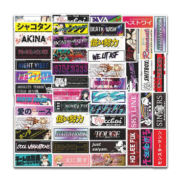 10/30/50PCS Japan JDM Racing Car Anime Graffiti Stickers for Laptop Motorcycle Car Bike Skateboard Luggage Waterproof Decal Toys (Online Order Only)