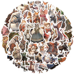 Cartoon Winter Animal Stickers for Snowboard Laptop Luggage Car Fridge Vinyl 10/30/50Pcs (ONLINE ORDER ONLY)