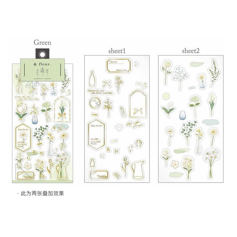 2pcs Japanese Cute Bear Strawberry Flower Landscaping Stickers Scrapbooking Junk Journal Planner Collage Material Stationery (ONLINE ORDER ONLY)