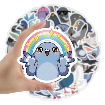 10/30/60PCS Cute Pigeon Stickers Cartoon Animal Wall Decals Decoration DIY Laptop Phone Notebook Suitcase Car Bike Kids Toy Gift (Online Order Only)