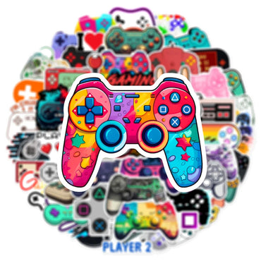 10/30/50PCS Cool Vintage Joystick Gamepad Stickers DIY Skateboard Laptop Notebook Phone Car Bike PVC Waterproof Sticker Kids Toy (Online Order Only)