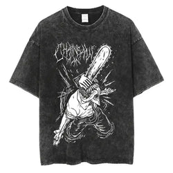 Chainsaw Man Vintage T-shirt Washed Cotton Tee (ONLINE ORDER ONLY)