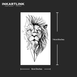 Lion Temporary Tattoo,Lasts To 15 Days New Technology Magic Waterproof Semi Permanent Sticker. (Online Order Only)