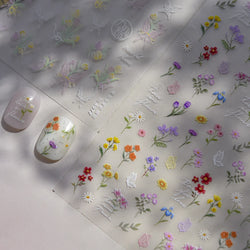 Colourful Butterfly Rose Flower Tulip Daisy Moth Orchid Narcissus 3D Self Adhesive Nail Art Decorations Stickers Manicure Decals (ONLINE ORDER ONLY)