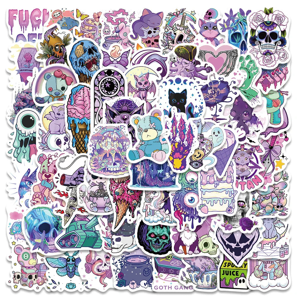50PCS Gothic Witch Tarot Stickers for Laptop, Guitar, Phone, Kids (Online Order Only)