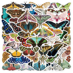 Retro Moth Art Stickers for Phone Laptop Luggage Skateboard Decals (Online Order Only)